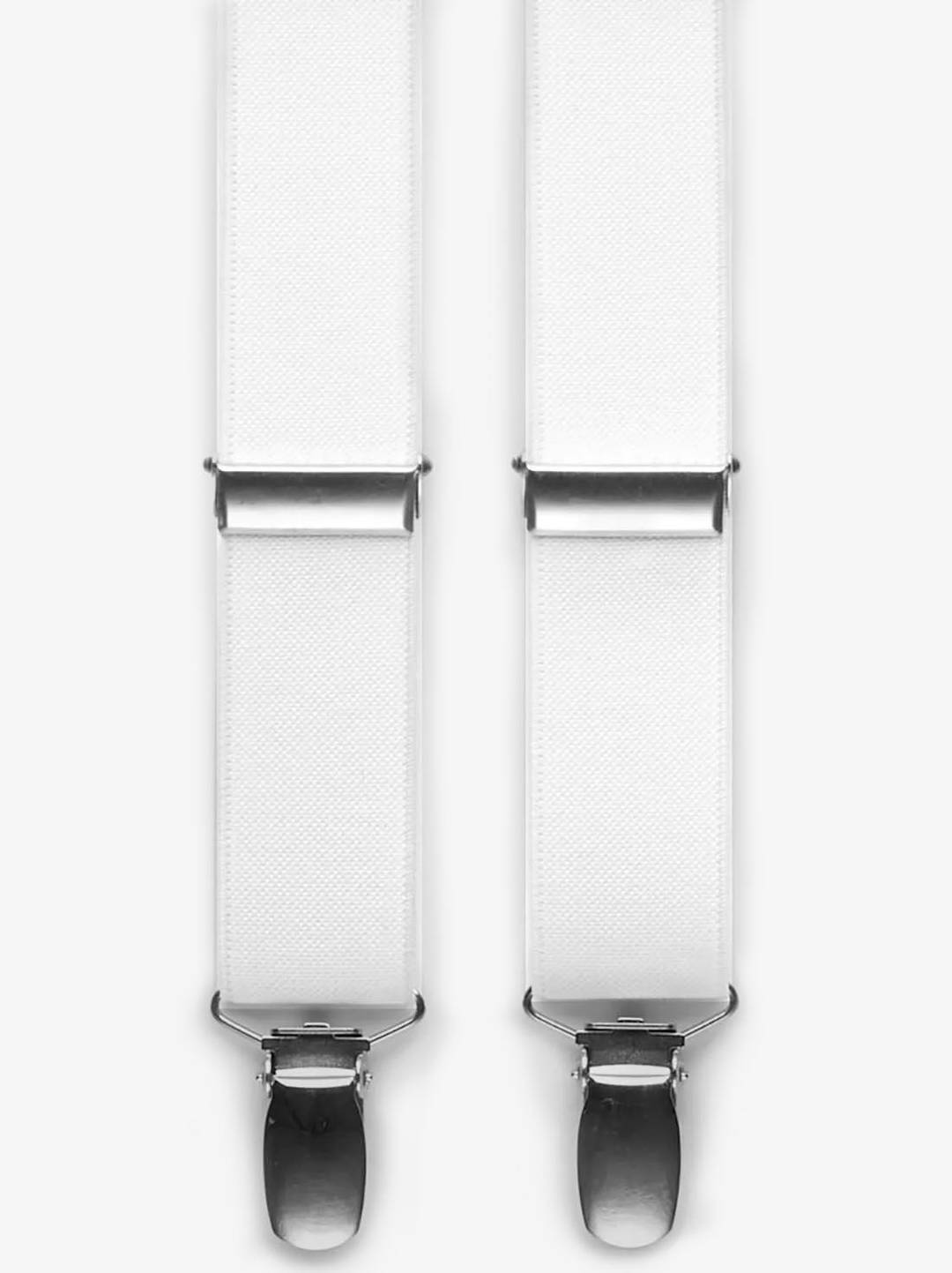 White Suspenders Plain - Men's suspenders plain - Buy online