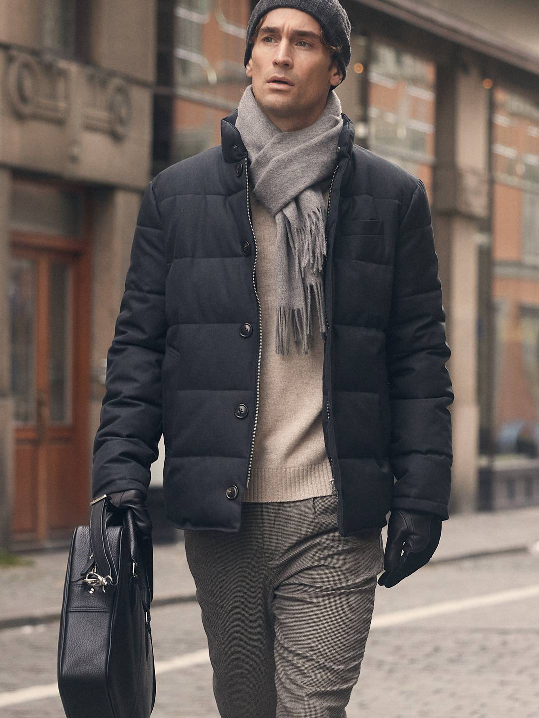 Mens grey padded jacket store