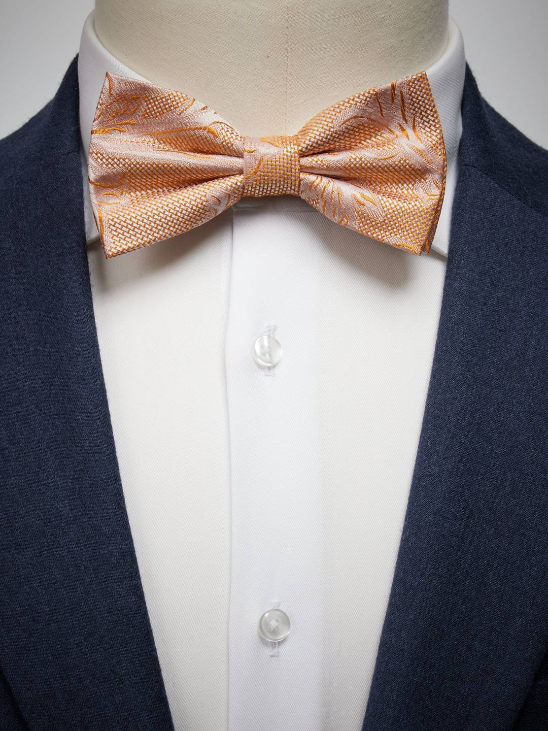 Light Orange Bow Tie - Silk Paisley - Buy online | John Henric