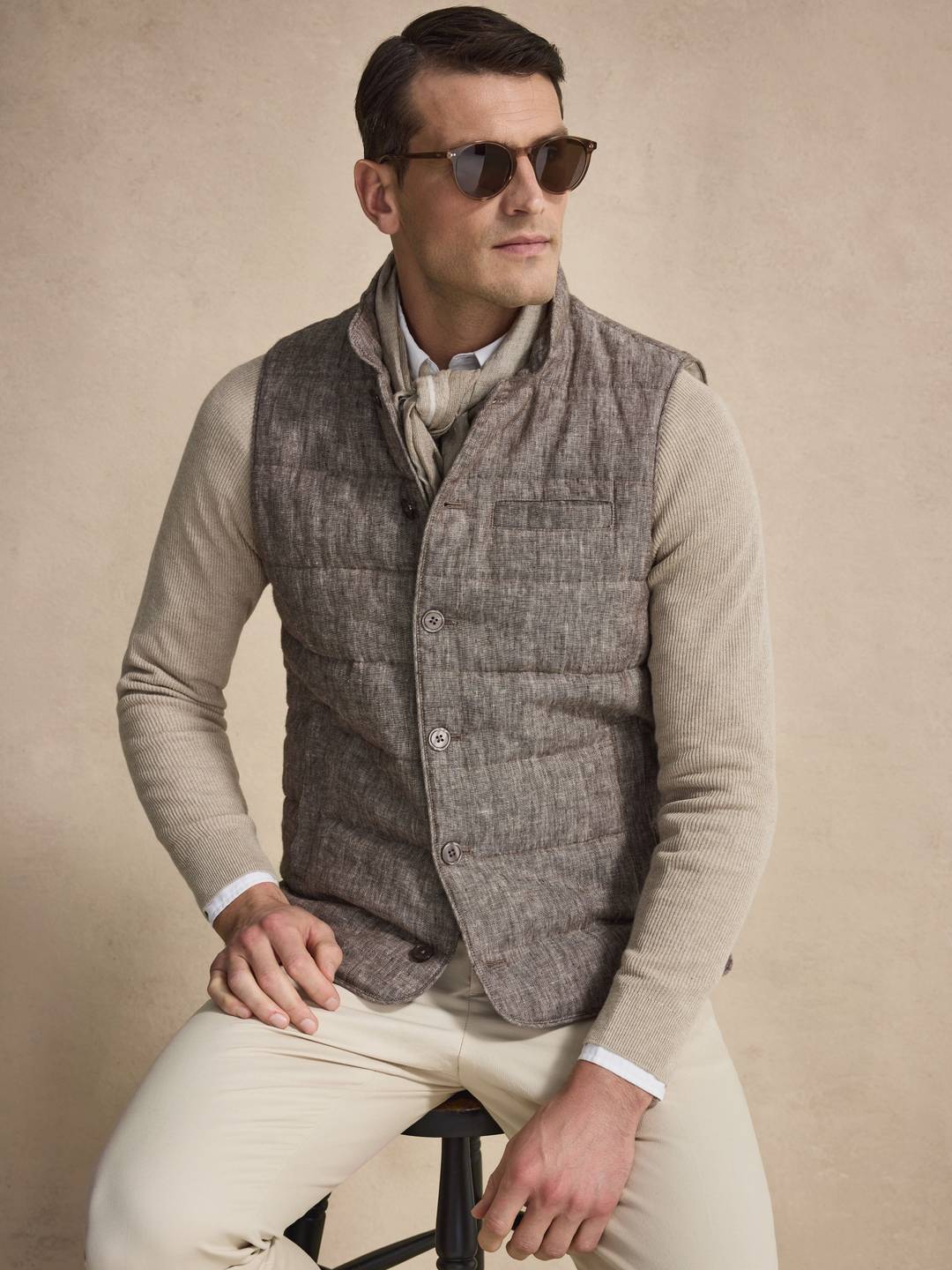 Experiment 03: Irregular Linen Vest — Rey Jaiteh