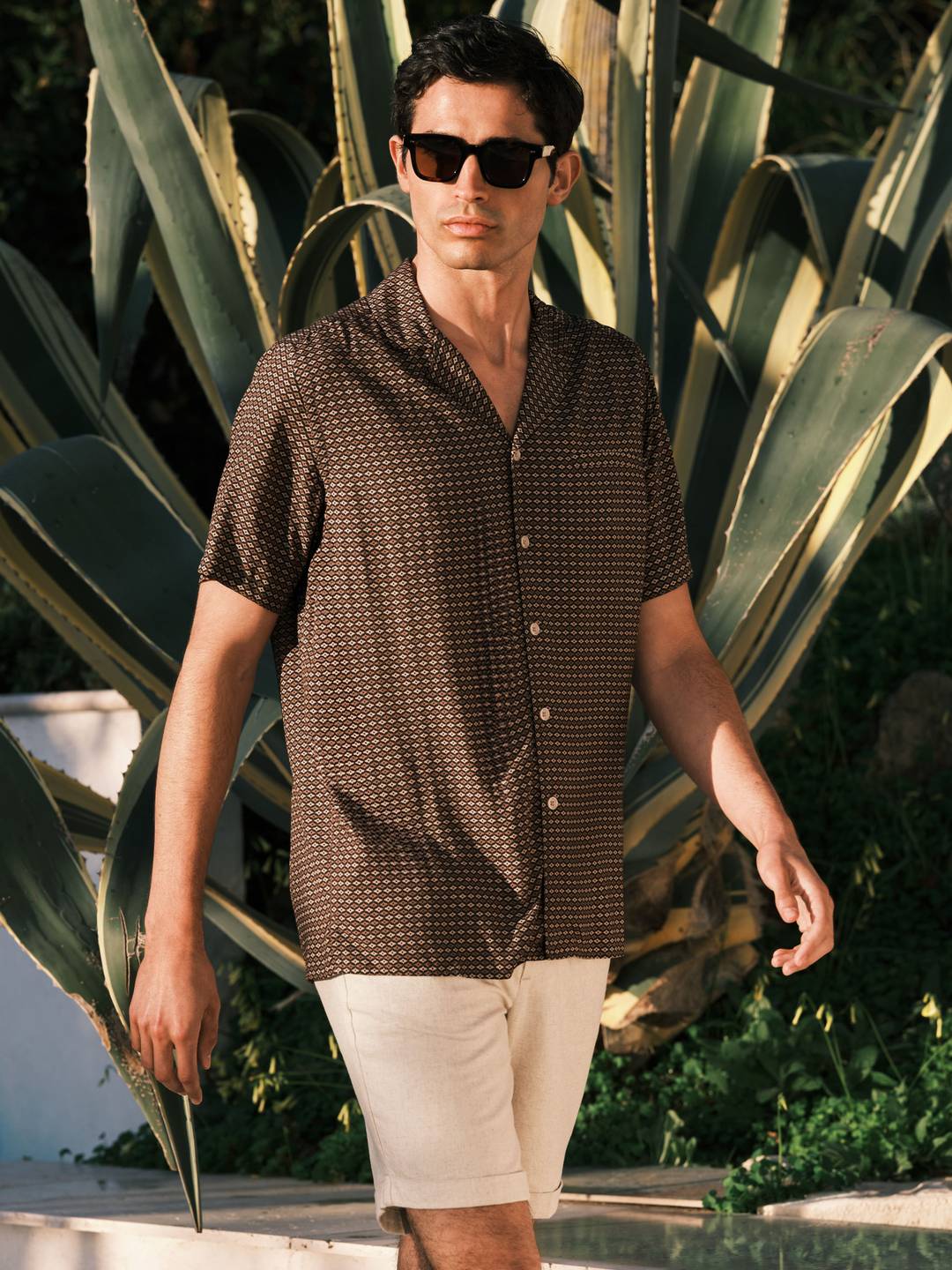 Brown Short Sleeve Shirt - Buy online | John Henric