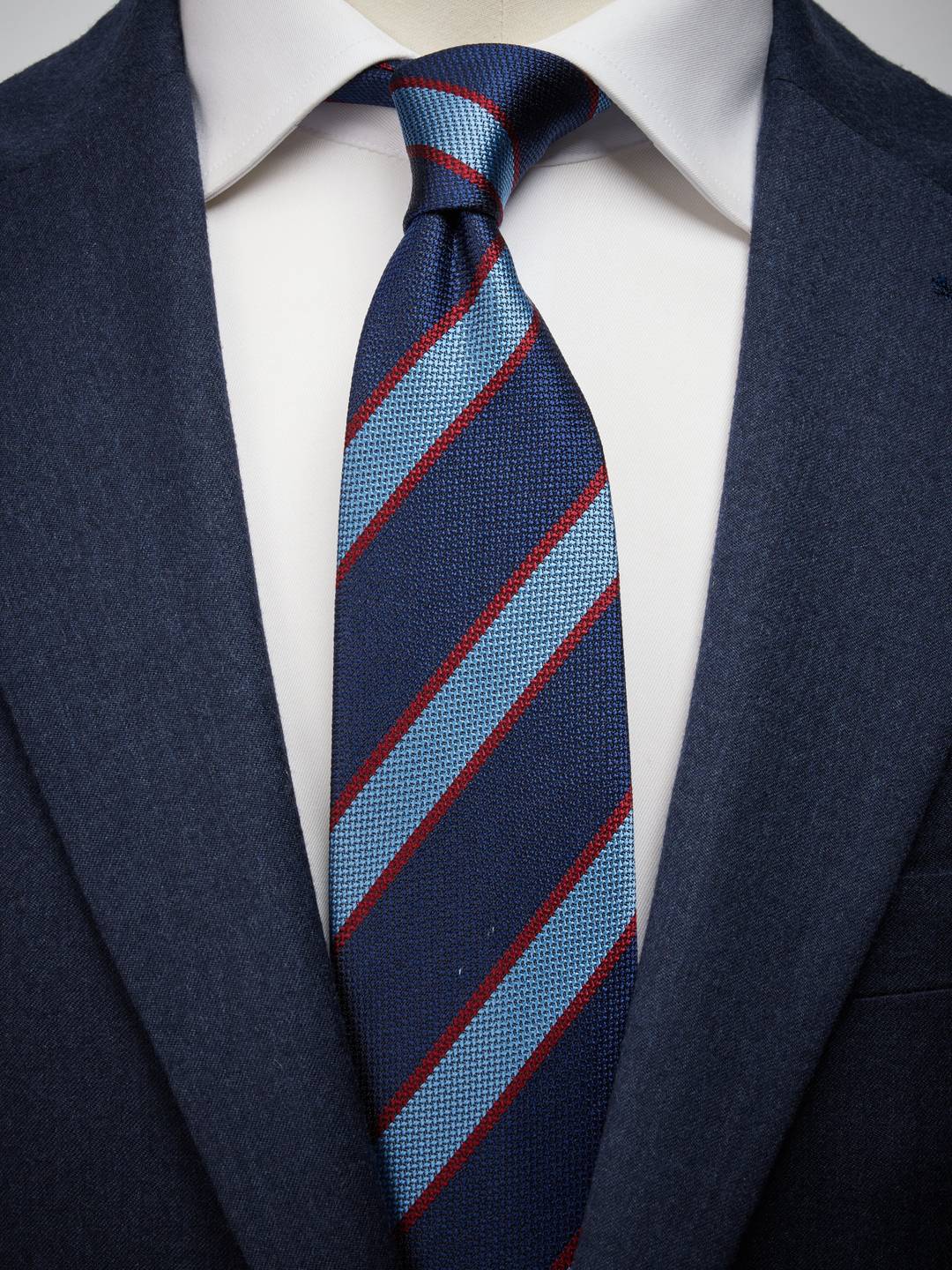 Blue Tie Multi Stripe - Men's striped ties - Buy online | John Henric