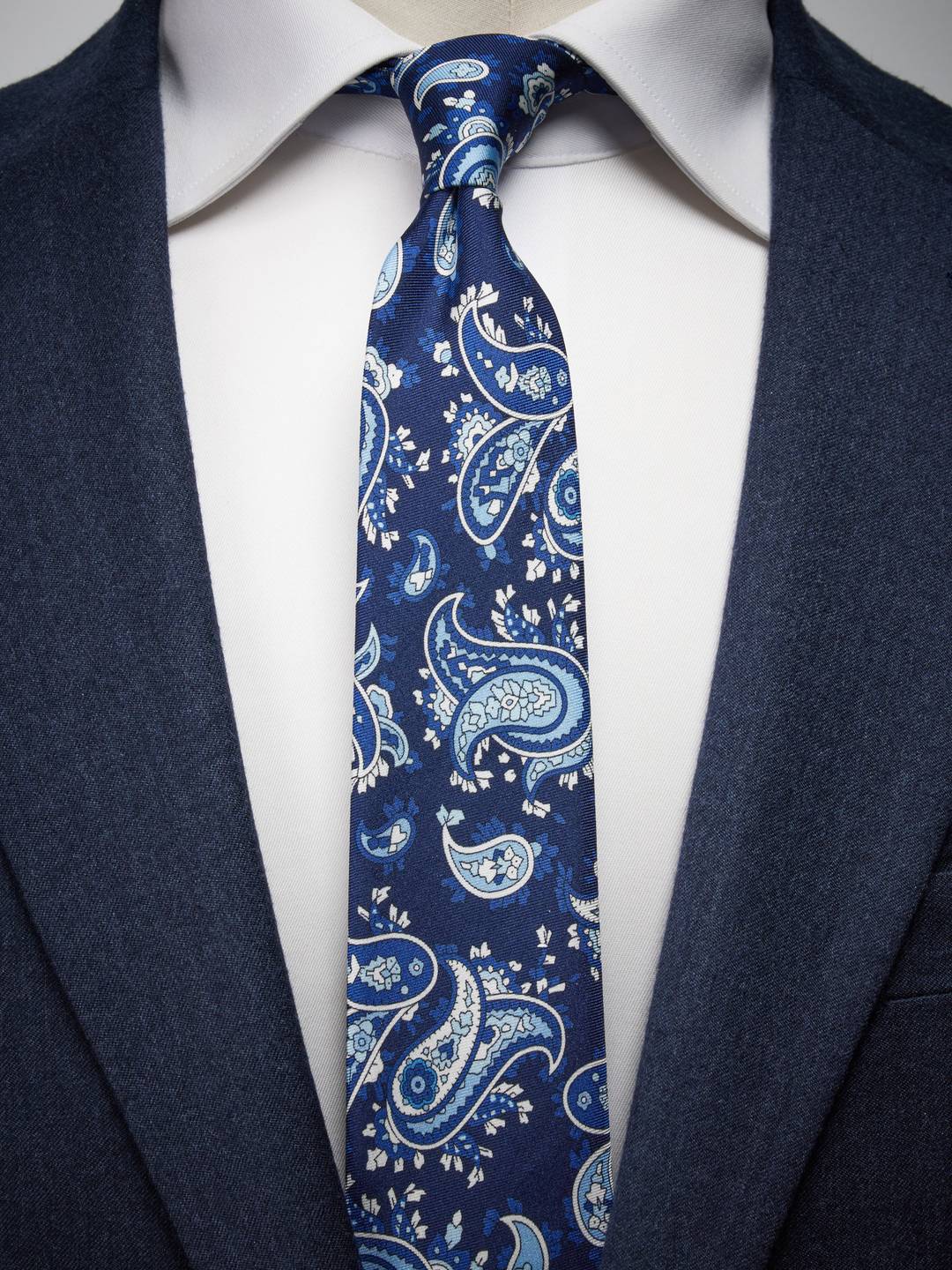 Navy Small Paisley Tie | SPIER & MACKAY
