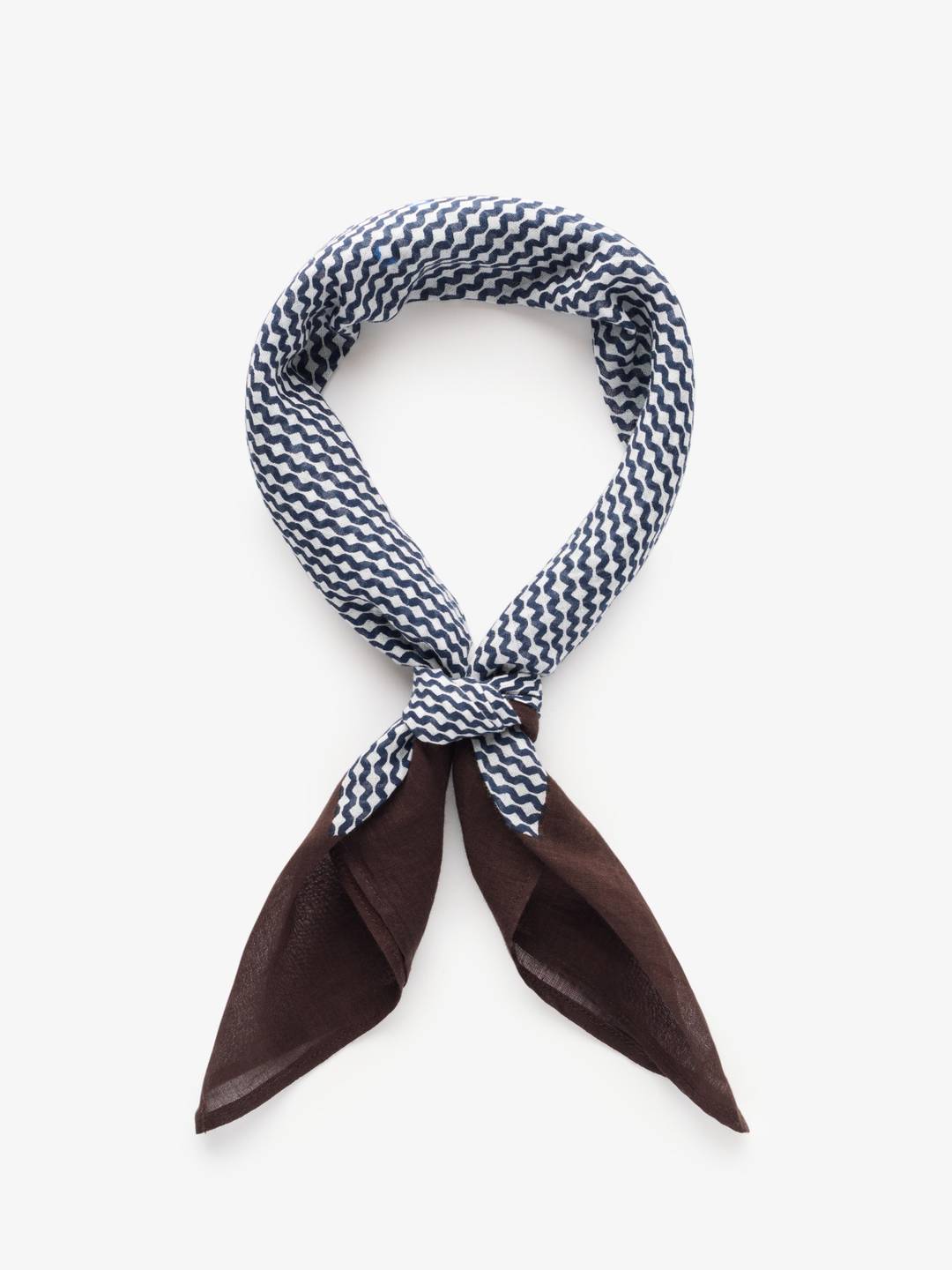 新品未使用 ranor BANDANA S•BLUウェアセット S Navy Blue & Brown Bandana - Cotton Patterned - Buy online | John