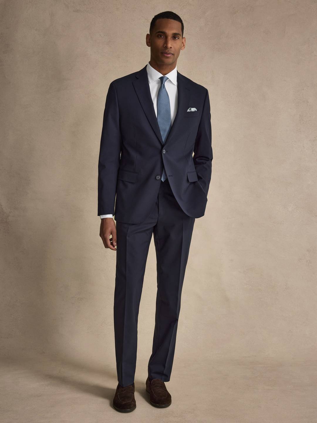 navy blue suit with dress Indochino Women's Custom Harrogate Navy Blue Suit