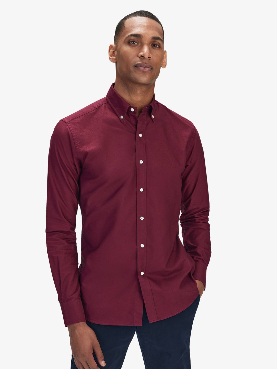 Burgundy dress shop shirt