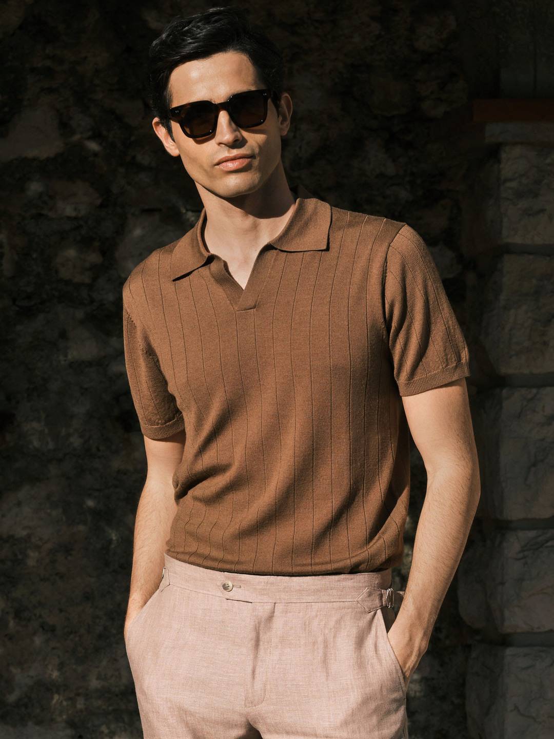 Diamond Knit Polo - Black | RONNING, Everyday Uniform