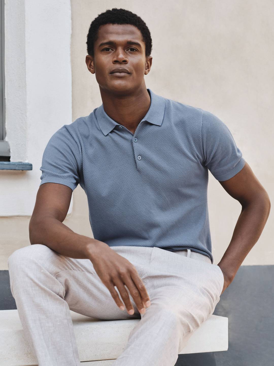 ずっと真夜中でいいのに。Knit Polo Shirts(Light Blue) Knit Polo Shirts (Ivory) - ZUTOMAYO MART
