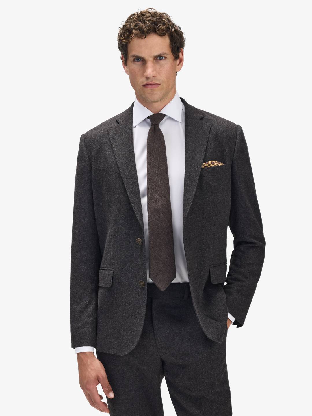 Brown Flannel Suit Samuel - Buy online | John Henric Brown Flannel Suit Samuel - Buy online | John Henric