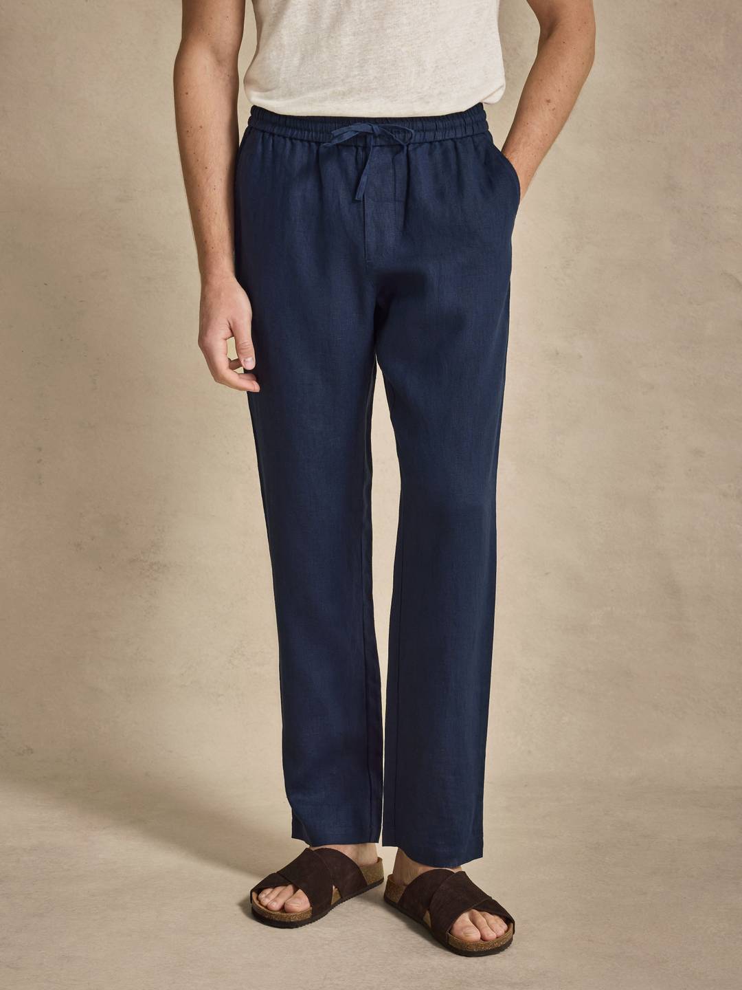 Sand Trousers Relaxed Fit - Linen Relaxed Fit - Buy online | John