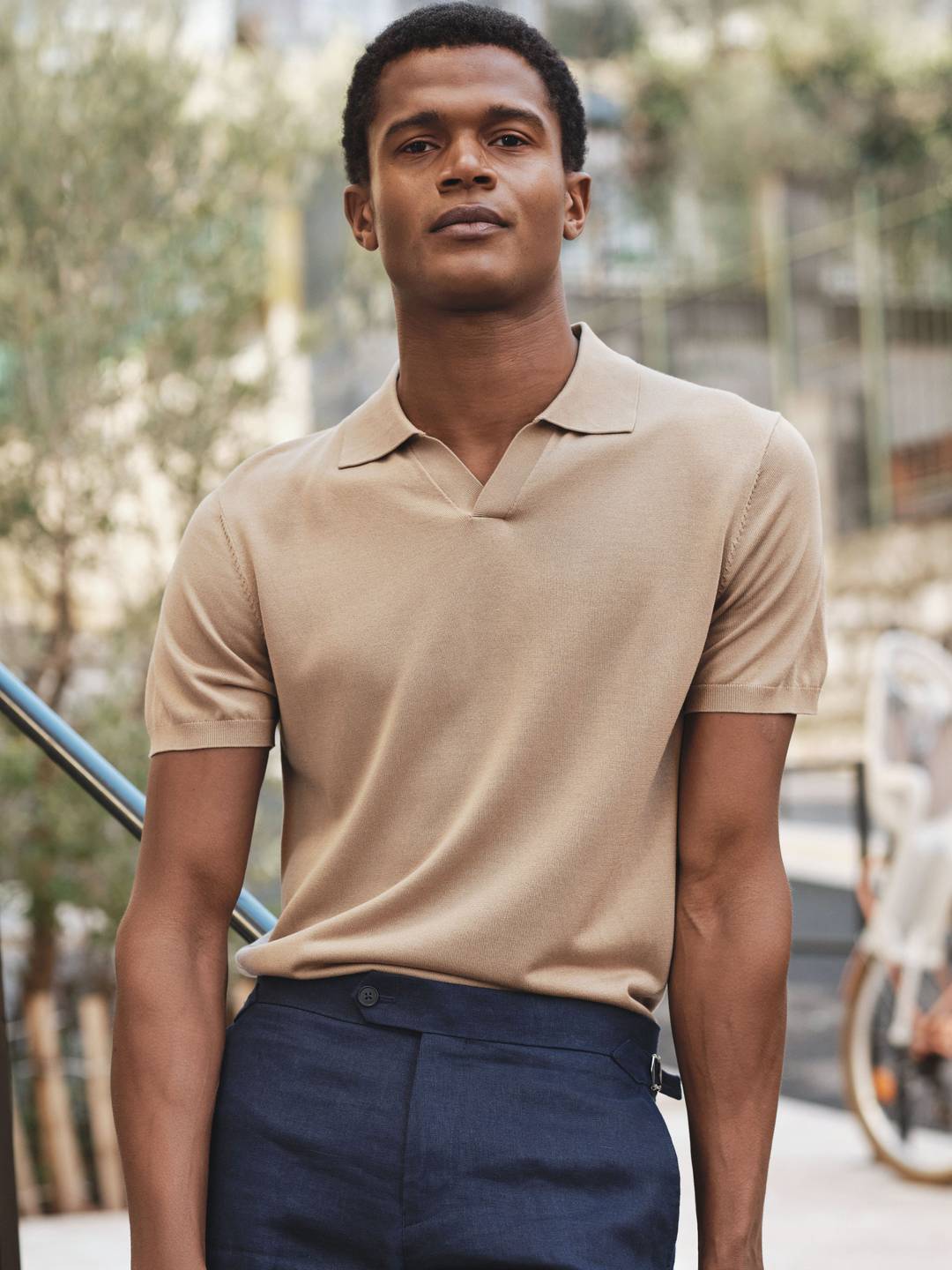 ★★ ★★ Lyocell silk polo sweater T22F1KTO072 Open Collar Polo Shirt - Buy online | John Henric