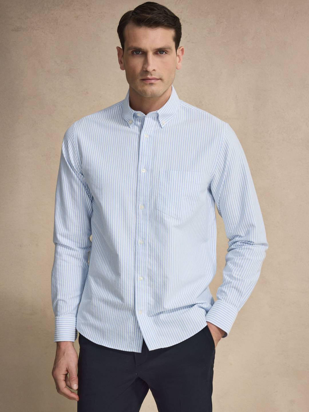 Cotton Striped Casual Oxford Shirt - Buy online | John Henric