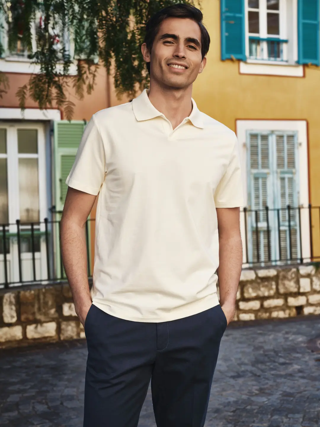 Open Collar Polo Shirt - Buy online | John Henric