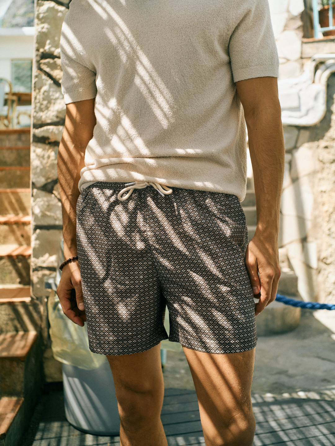 Brown Swim Shorts - Patterned Swim Shorts - Buy online | John Henric