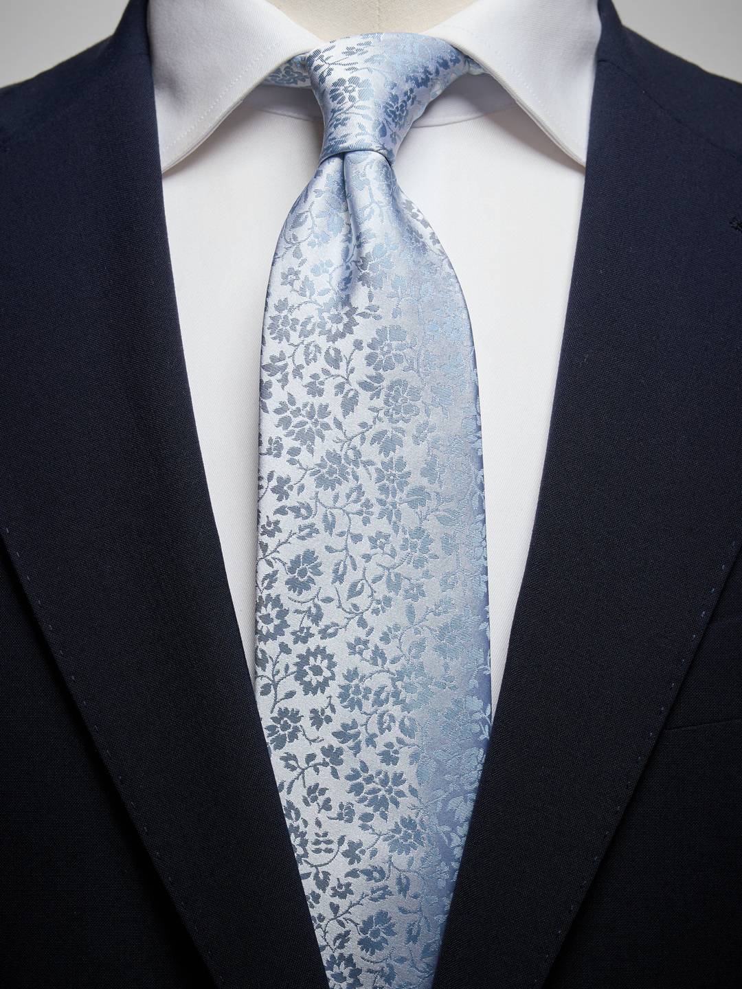 John Henric - Light Blue Floral Tie - 7,5