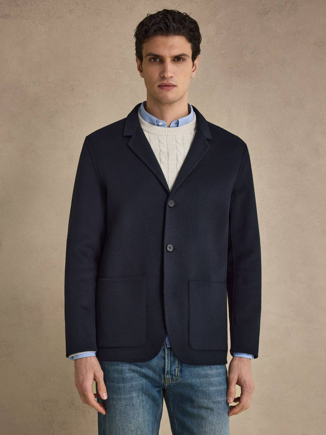 Men's Short Wool Buttoned Jacket - Buy online | John Henric