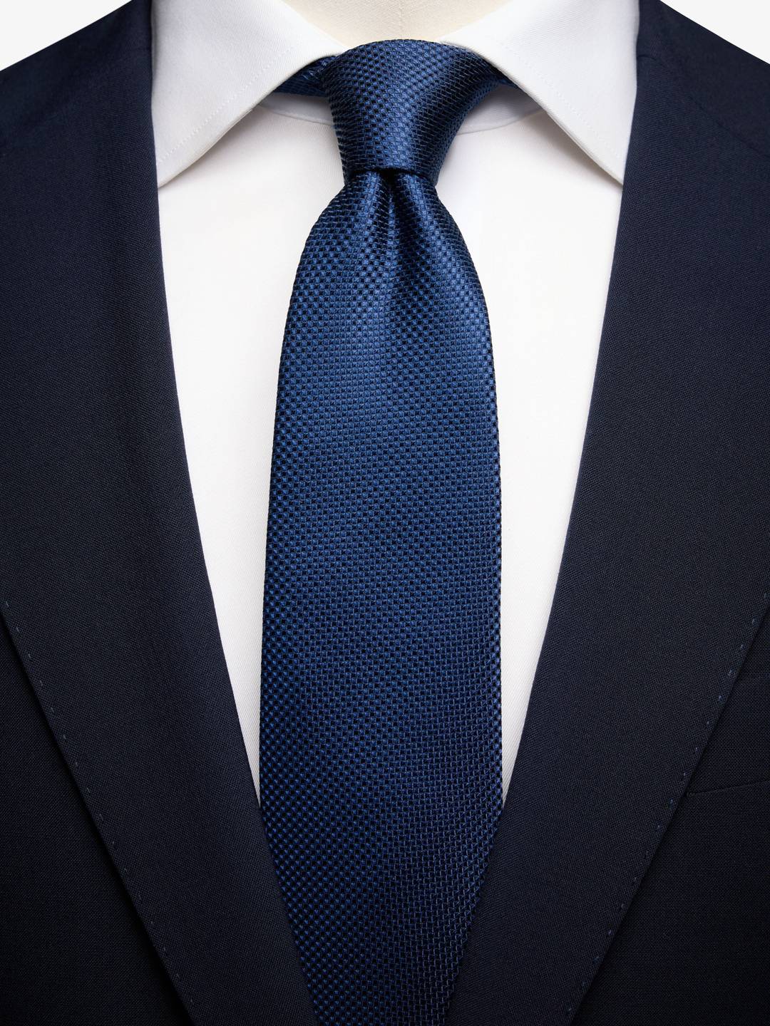 John Henric - Dark Blue Structure Tie - 7,5