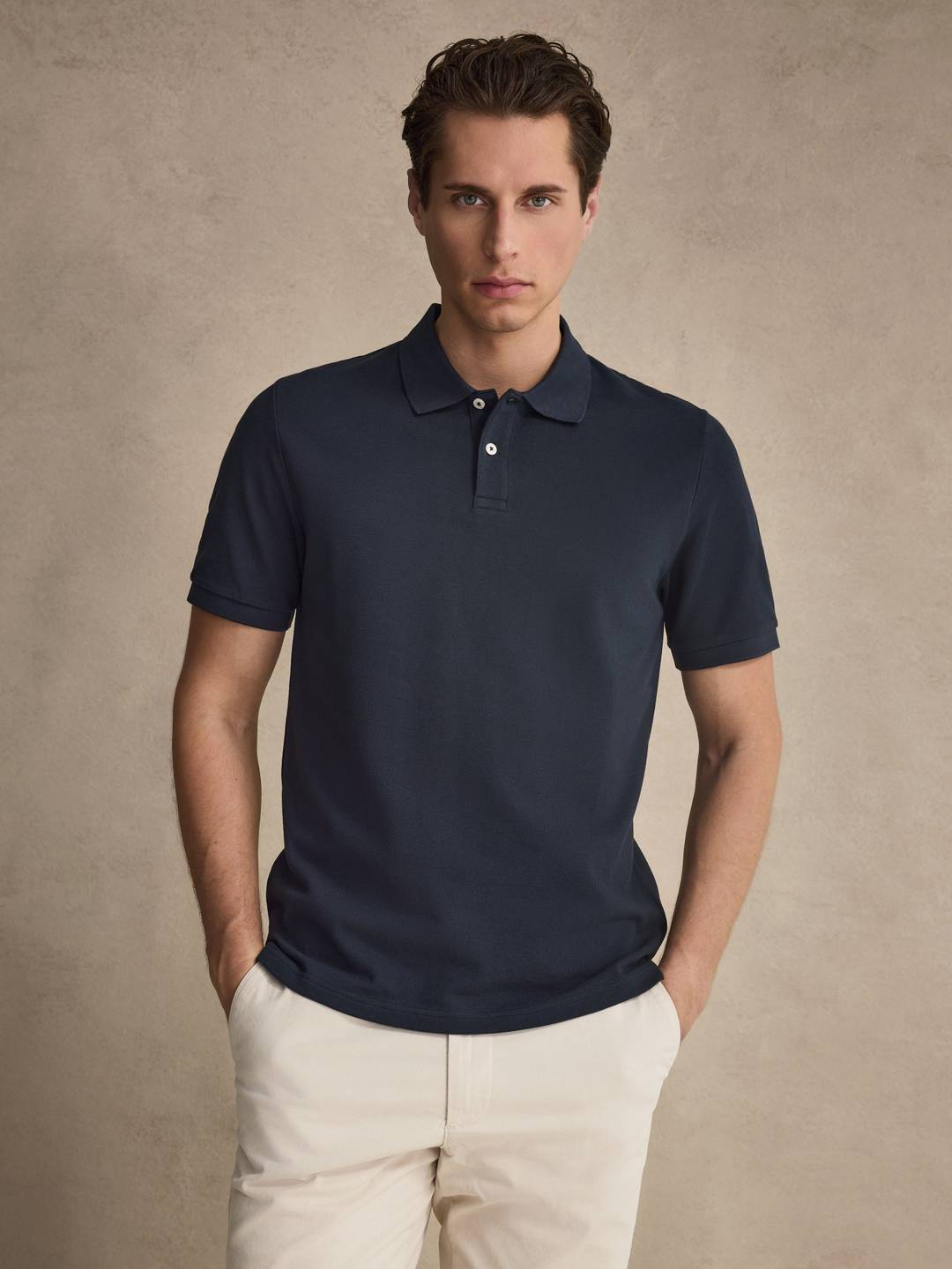 polo blue dress shirt Men's Heather Blue Polo Shirt Heather Blue / X-Small
