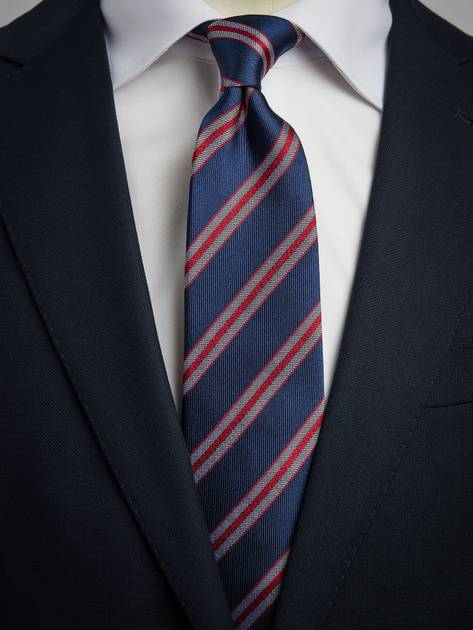 Blue & Red Tie Striped - Buy online | John Henric