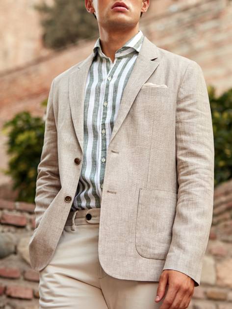 ジャケット・アウター Boyfriend Linen Jacket 36 Linen Jacket - Buy online | John Henric
