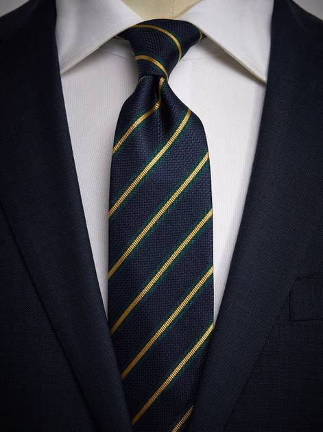 John Henric - Blue & Yellow Tie Striped