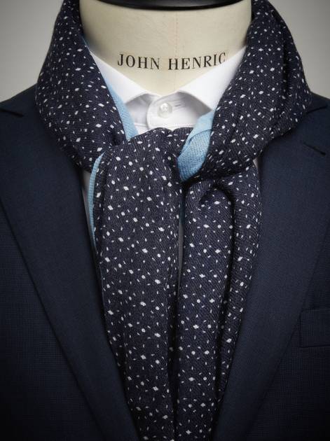 Eton Men's Polka Dot Silk Scarf