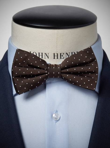 Noble - 【L'Or】Bowtie Summer Knit Dark Brown Bow Tie Dot - Buy online | John Henric