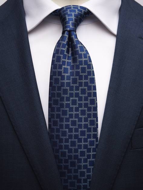Blue & Light Blue Tie Geometric - Buy online | John Henric