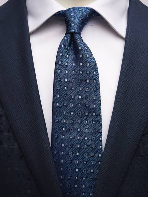 Blue & White Tie Geometric - Buy online | John Henric