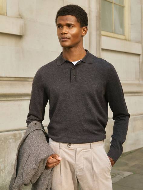 Men's Merino Wool Polo Shirt - Buy online | John Henric