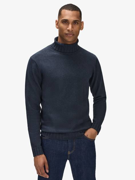 IIROT Cotton Wool Turtleneck Knit_Navy