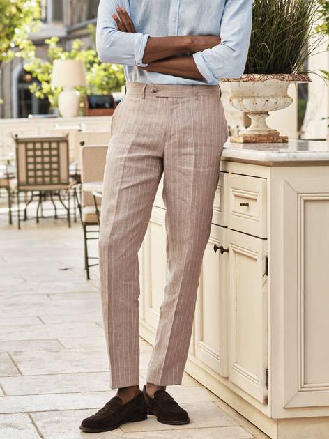 【DEARMINE】Code Pintuck Linen Pants Linen Pintuck Trousers - Natural | Manière De Voir