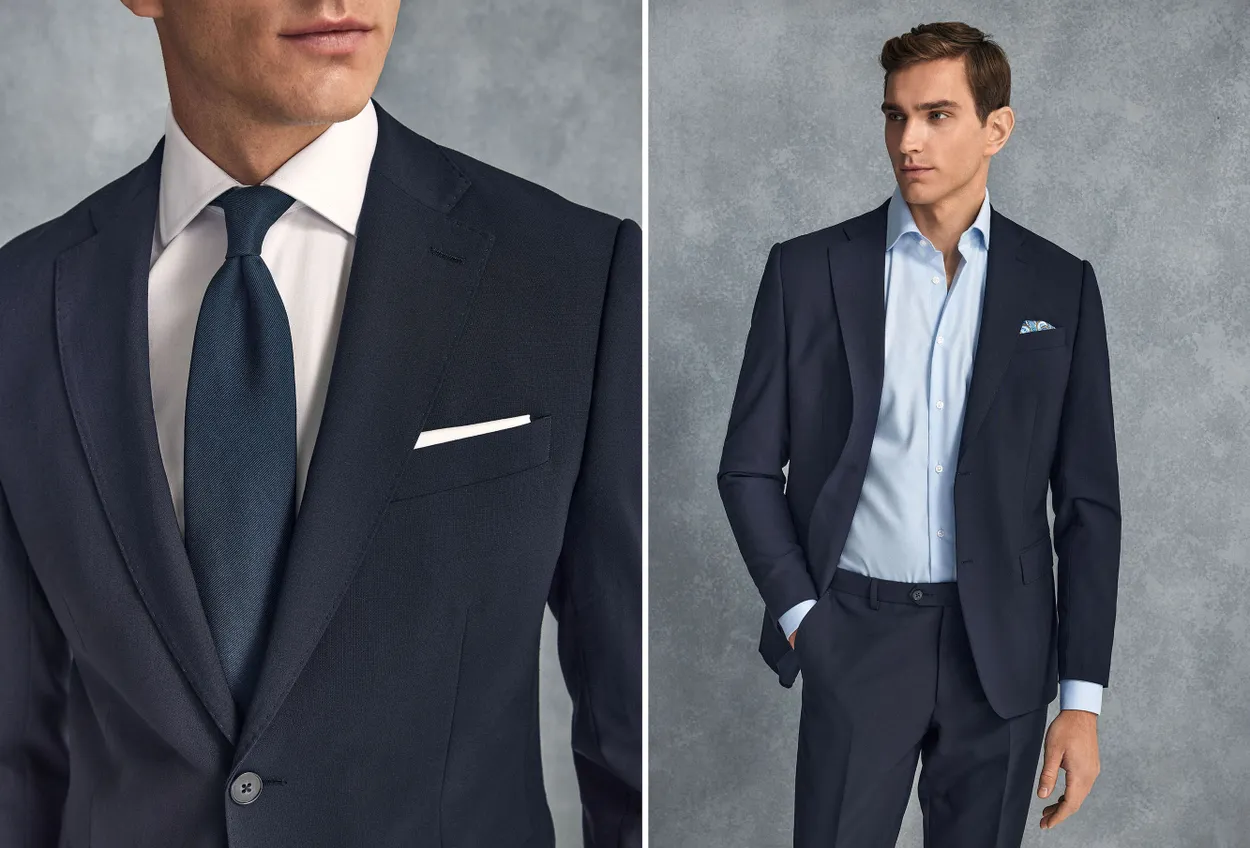 Blue suit combination shirt online