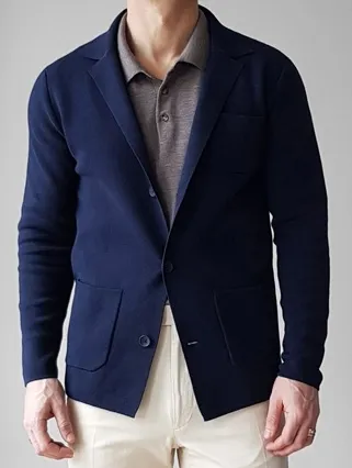 Men's Modern Swedish Knit Suit Jacket