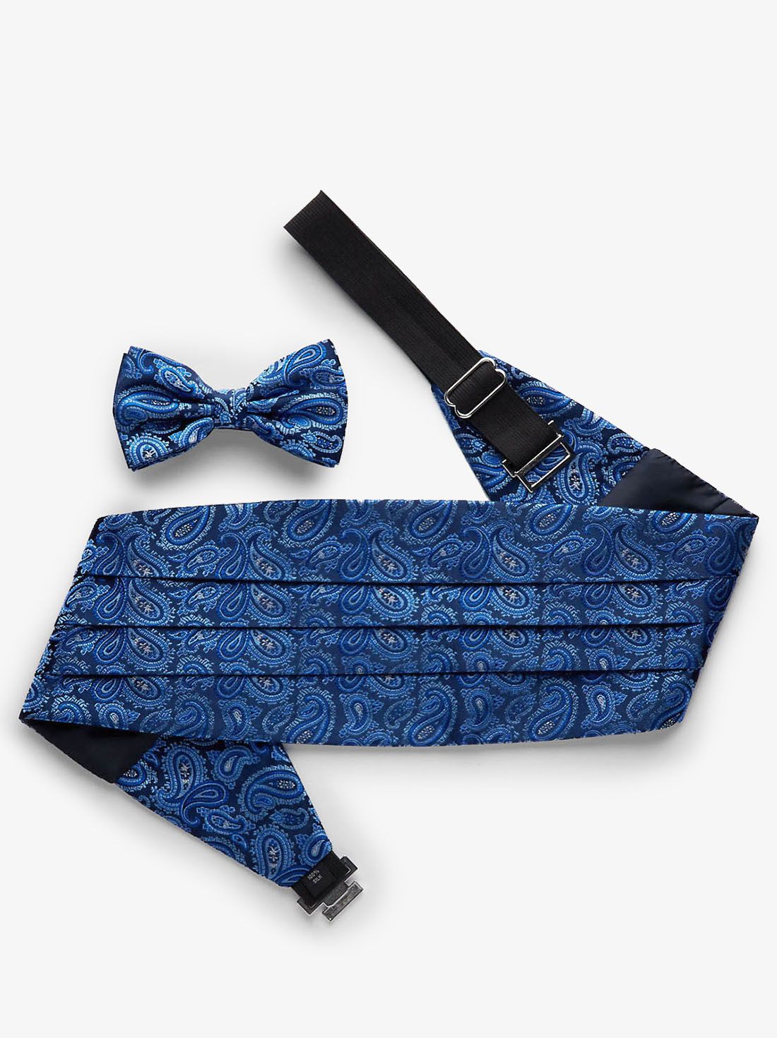 Ceinture de smoking bleu paisley