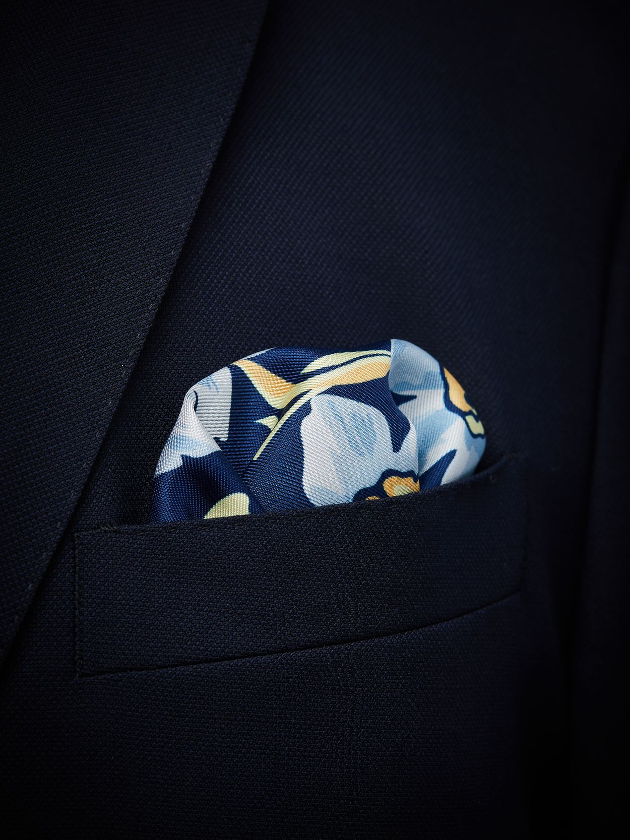 The Neve Light Blue Floral Pocket Square  Pocket Square Clothing - Pocket  Square Clothing