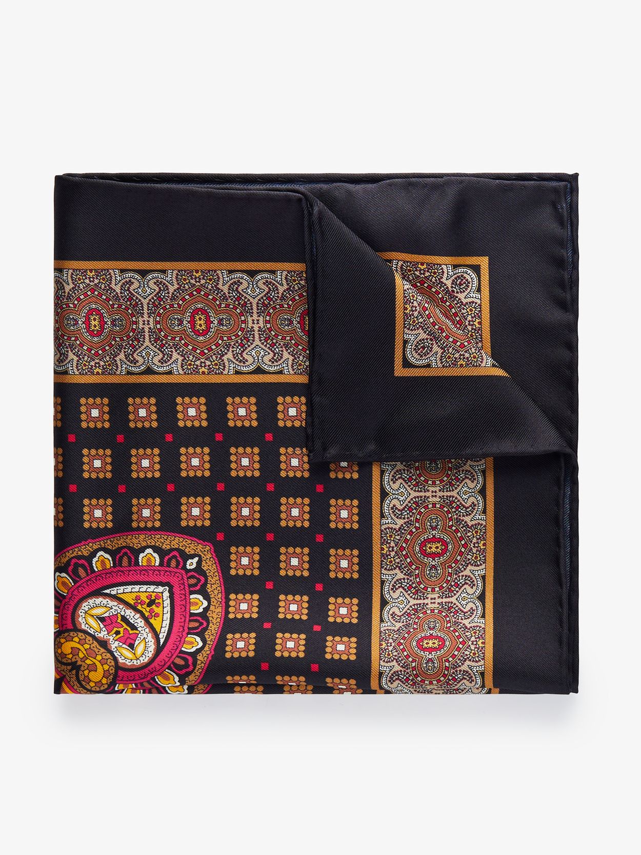 Black Pocket Square Motif