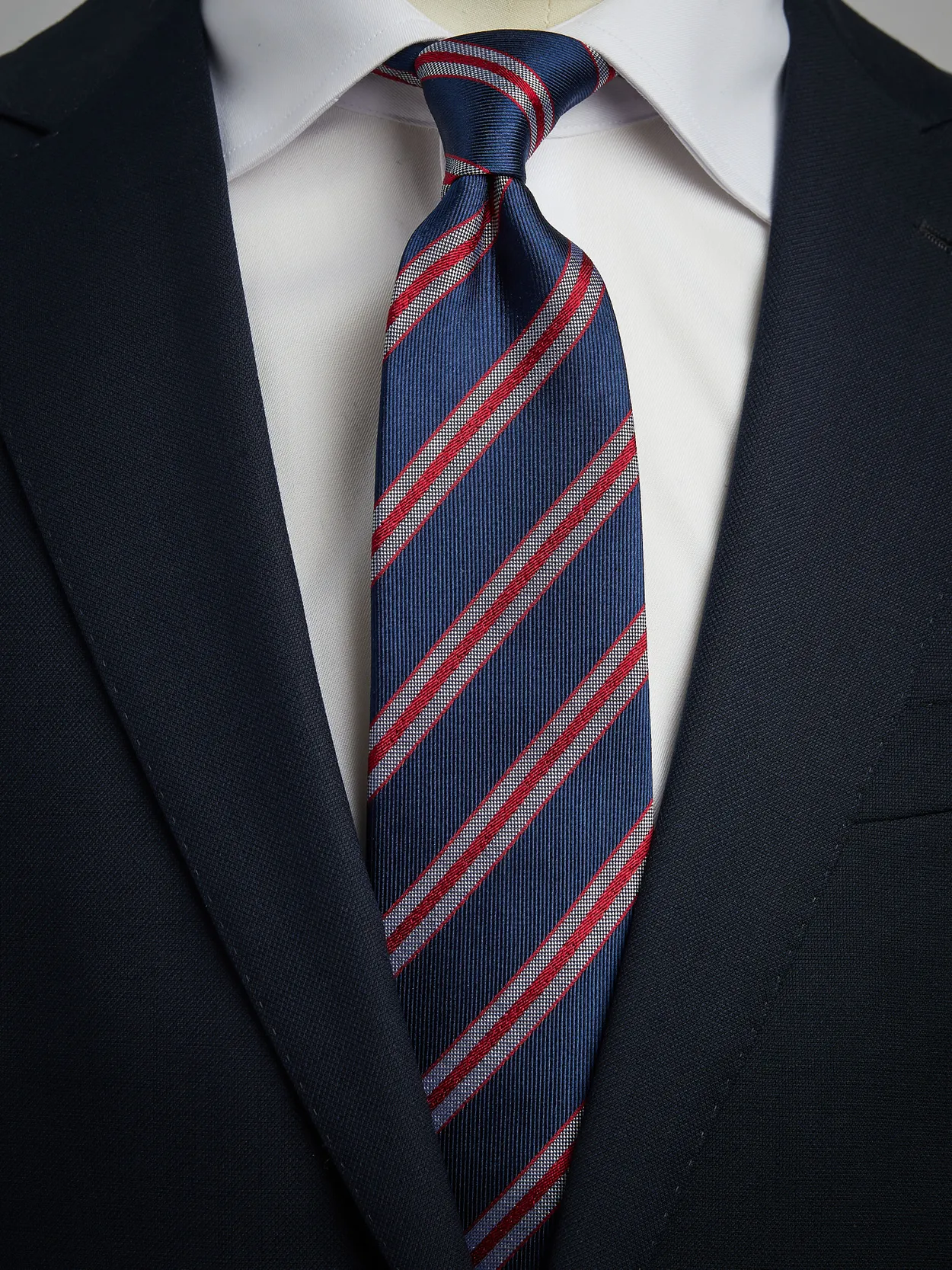 Blue & Red Tie Striped