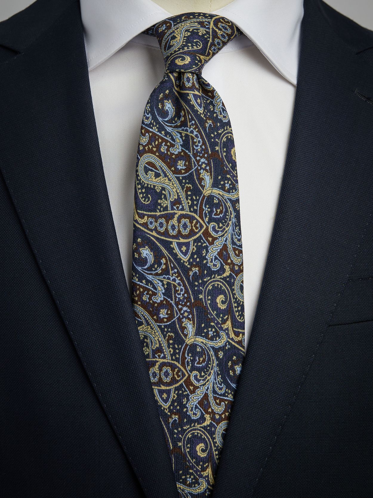 Blue Tie Wool Paisley