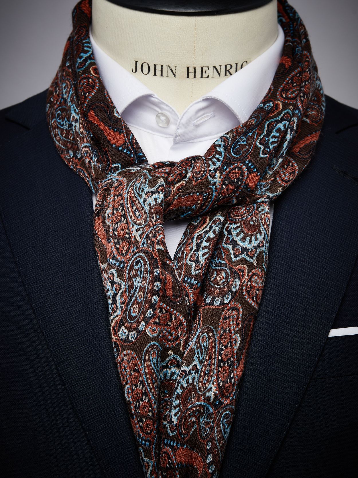 Brown Scarf Paisley
