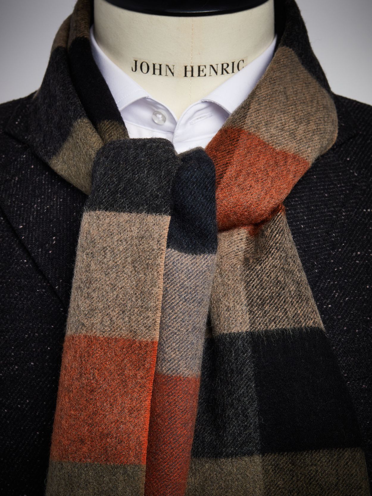 Brown & Red Winter Scarf