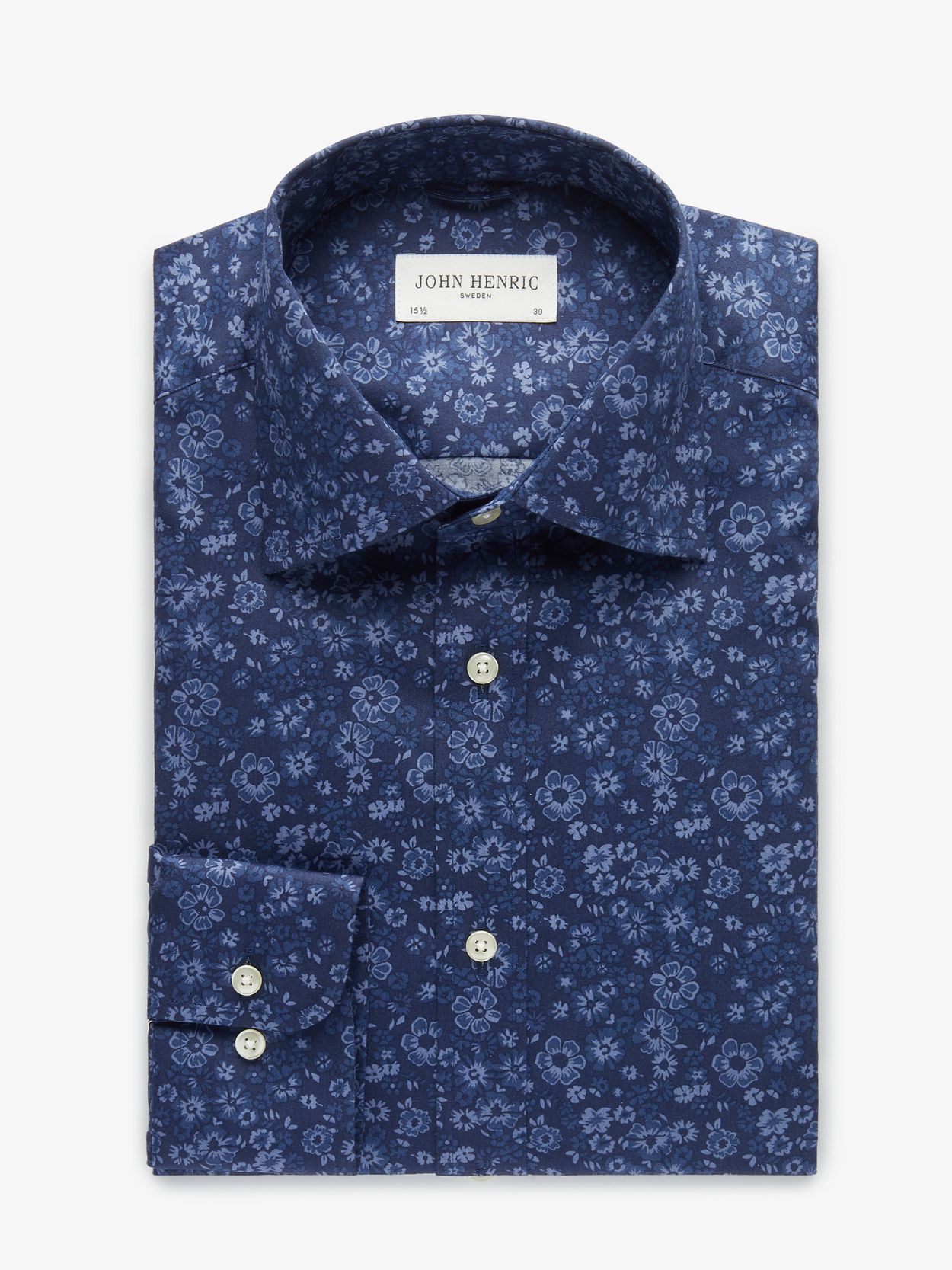 Blue Floral Print Shirt