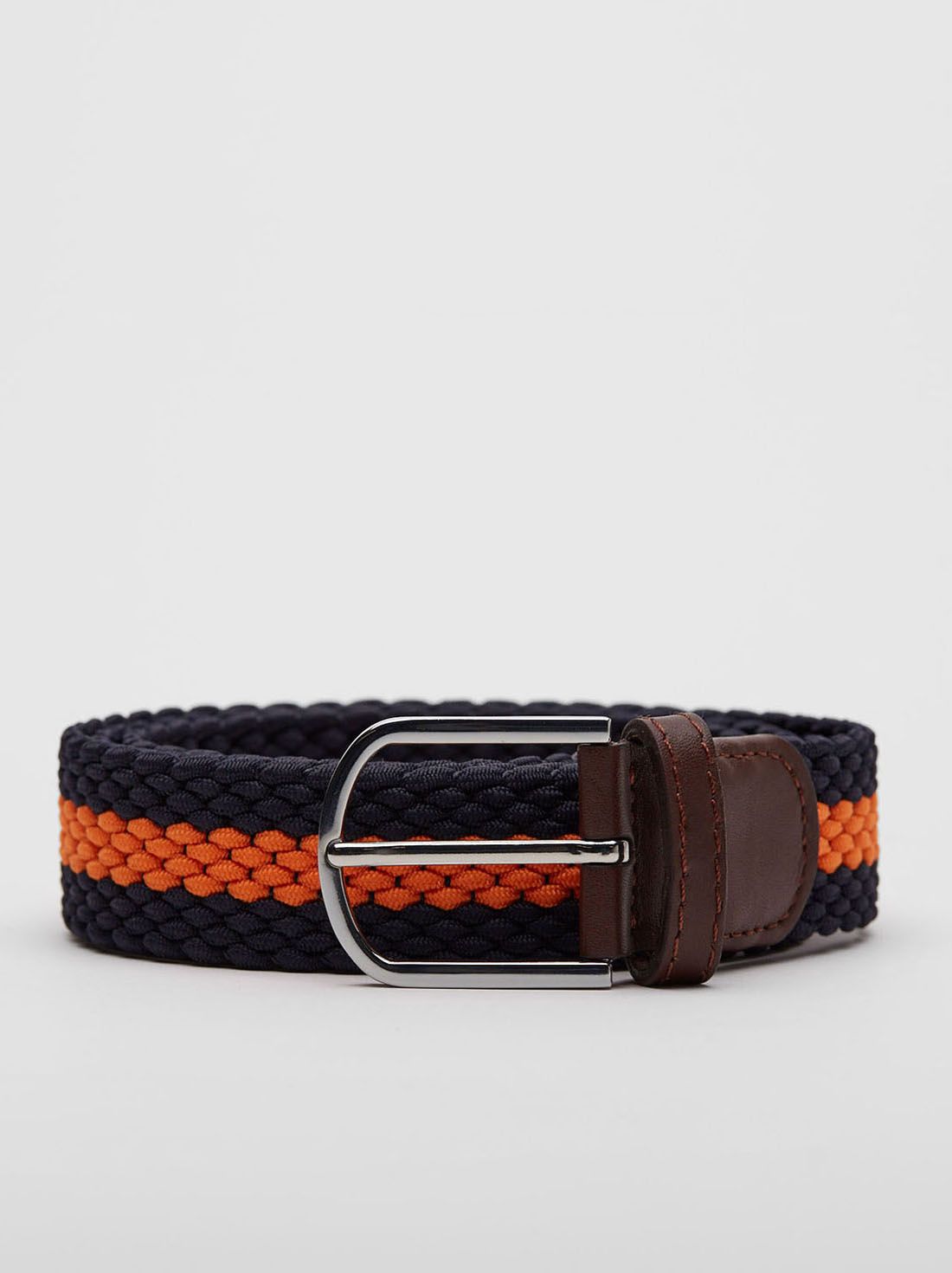 Blue & Orange Braided Belt