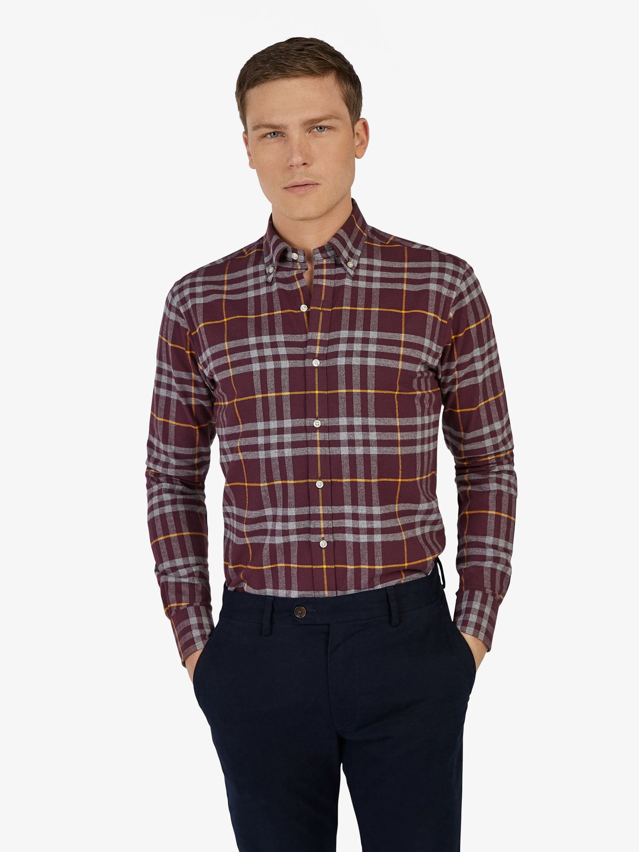 Burgundy Flannel Shirt