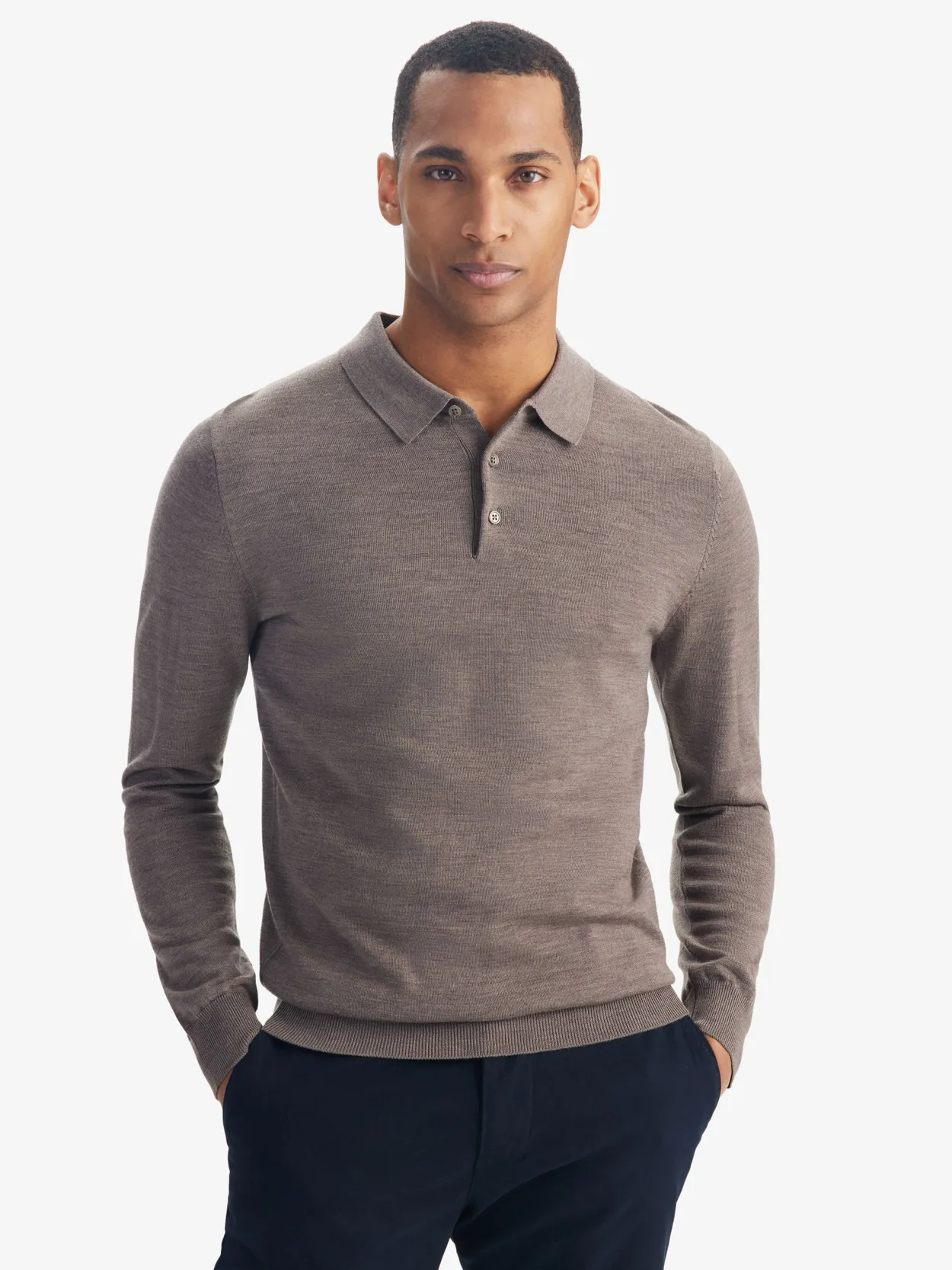 Graphic Long-Sleeved Knit Polo - Men - Ready-to-Wear