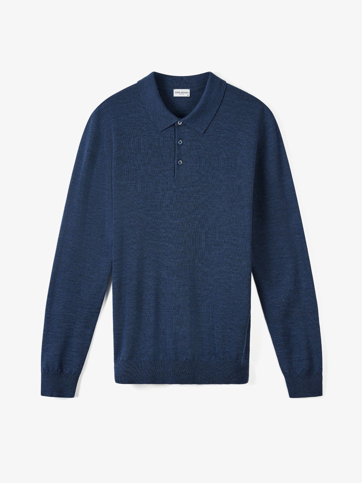 Blue Merino Polo Shirt