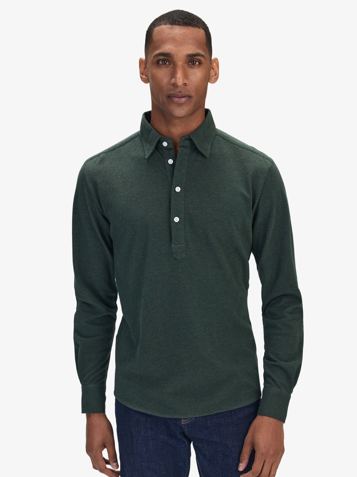 Mørkegrønn Jersey Skjorte
