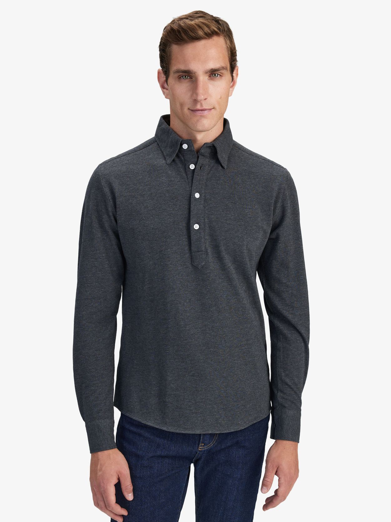 Dark Grey Jersey Shirt - Men's jersey shirts - Buy online | John Henric