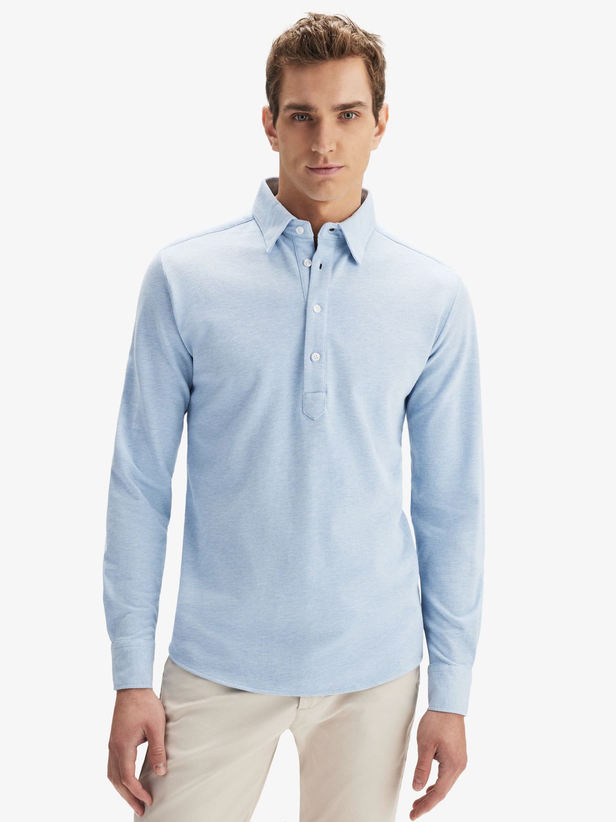 Ljusblå Jerseyskjorta