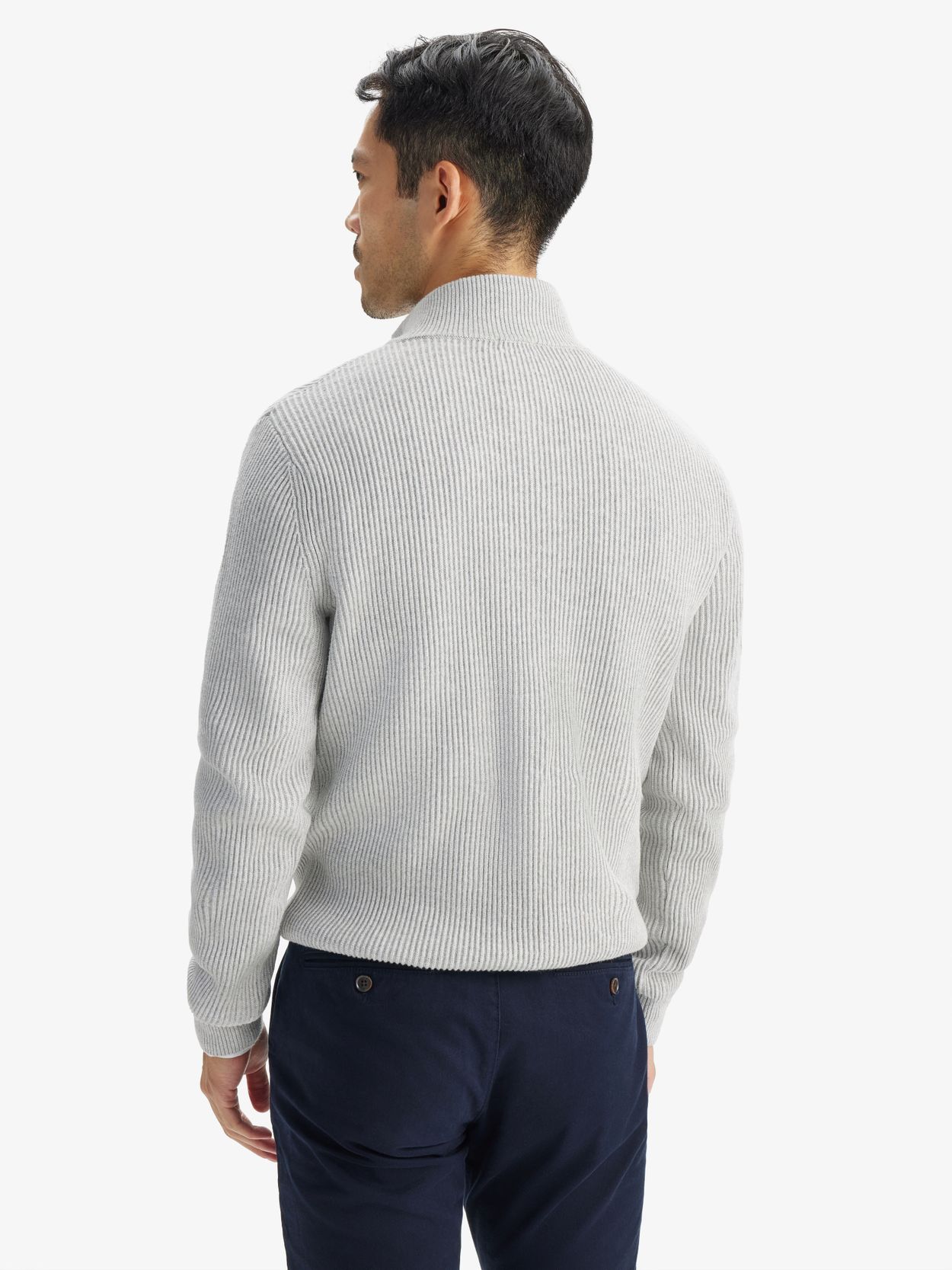 Light Grey Zipper Sweater